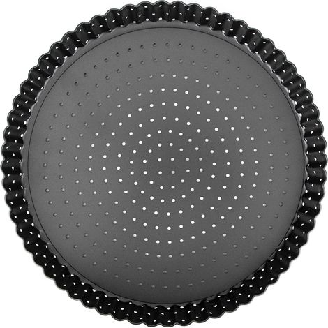 Moule à pizza antiadhésif épais en acier au carbone pour usage domestique, plaque de cuisson, ustensiles de cuisine (L (9 pouces)) (1/5)