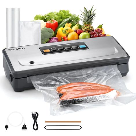 Machine Sous Vide Sans Fil INKBIRD 80KPA,Appareil sous vide Cutter intégré,Rechargeble Batterie2000mAh,Avec Rouleaux de Sac (1/5)