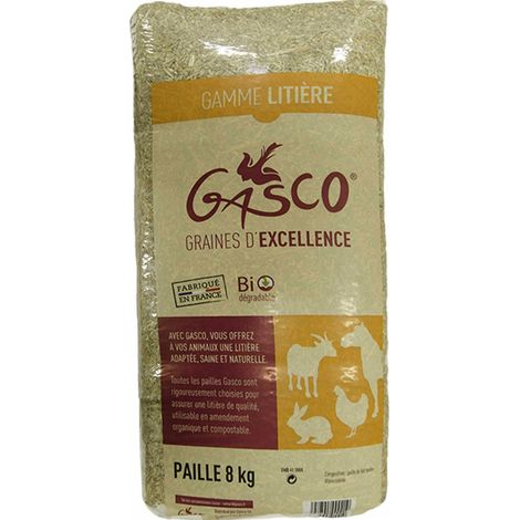 Paille Litière Naturelle pour Animaux - 8 kg