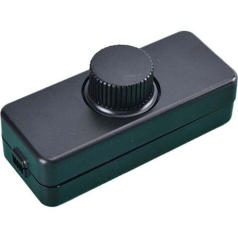 Variateur LED Réglable 220V Interrupteur Bouton Contrôleur Éclairage Noir