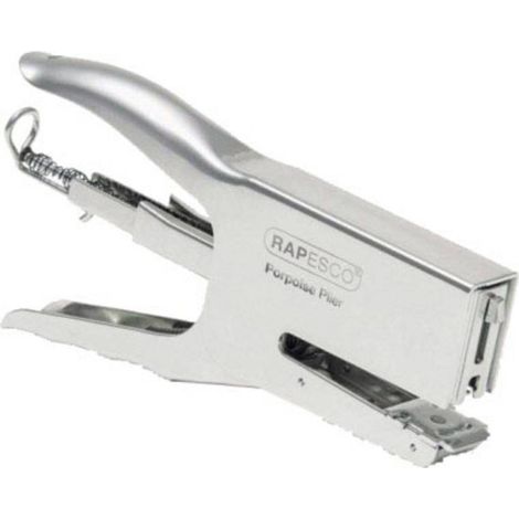 Rapesco cucitrice a pinza in metallo porpoise - fino a 20 fogli - punti 26/6-8mm, 24/6-8mm - pinzatura chiusa (1/5)
