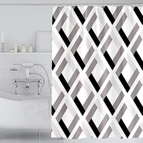 Extra großer Duschvorhang, 300 cm, aus Stoff, schimmelresistent, waschbar (300 x 200 cm)