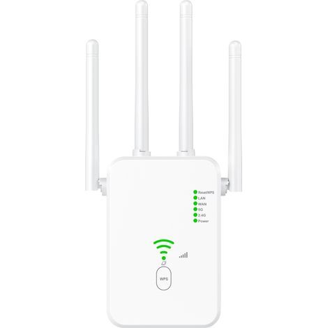 Repetidor WiFi, amplificador WiFi, potenciador WiFi - Repetidor WiFi de 300 Mbps, amplificador inalámbrico, amplificador de señal de largo alcance para dormitorio (1/5)