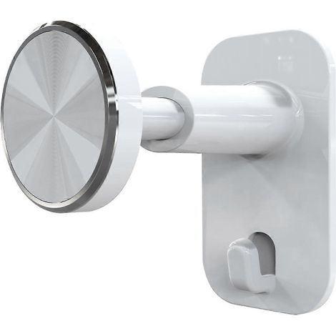 Robuster, schützender Kopfhörer-Wandhalter mit Organizer für Headsets – Silberner Bügel – Weiß (1/4)