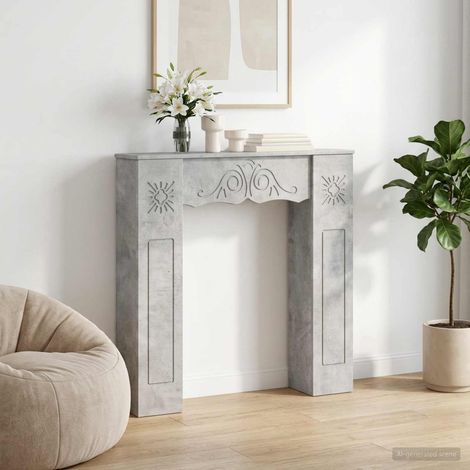 Cadre de cheminée Gris béton 102 x 20 x 102 cm (1/5)