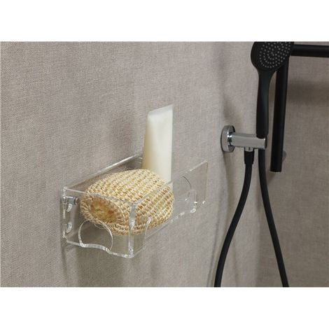 STILHAUS Cestino Portaoggetti Plexiglass Fissaggio A Muro Con Viti