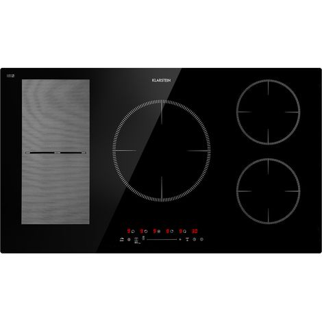 Klarstein Delicatessa 90 Hybrid, piano cottura a incasso, induzione, 5 zone, 7400W, nero