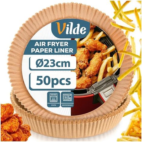 Runde Papiereinsätze für Heißluftfritteusen, 23 cm, 50 Stück. (1/3)