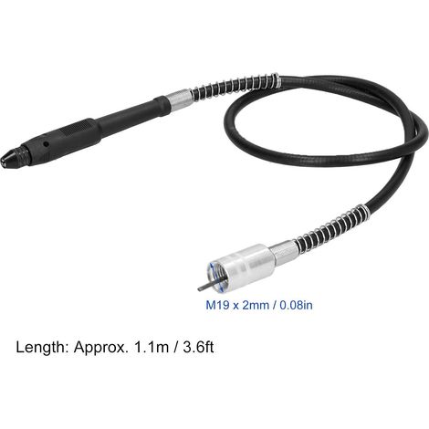 Accessoire pour une perceuse Perceuse électrique arbre flexible 3.2MM mandrin arbre flexible accessoires d'outils électriques 1.1m, noir MNS (1/4)