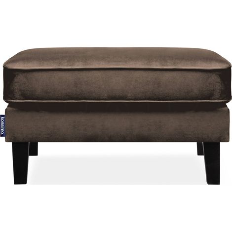 KONSIMO TERSO Sitzhocker zeitloses Design mit hohe Beine und Weicher Velours-Stoff , braun (1/4)