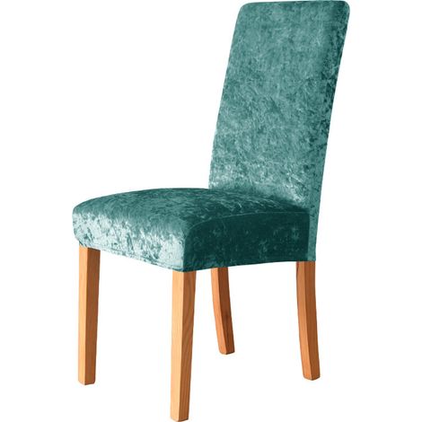 1 Housse de chaise extensible, velours côtelé, dossier mi-haut, tissu élastique, pour maison et hôtel (1/5)