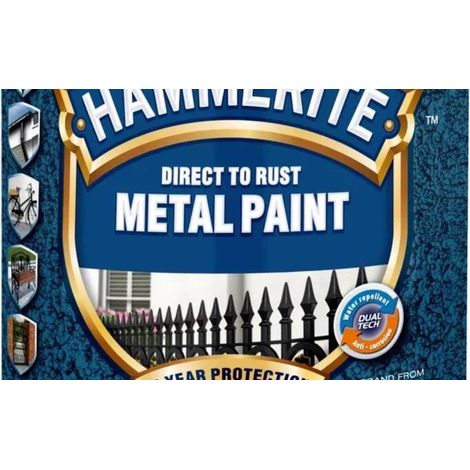 Hammerite Peinture Brun 2,5L Effet Marteau Anti-Rouille
