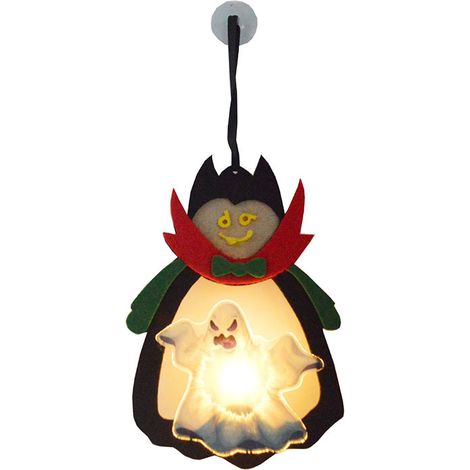 Deux pièces LED Halloween Lanterne Halloween Guirlande Lumineuse Démon Fantôme Non Tissé Citrouille Lanterne Lanterne-2315cm