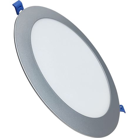 LED ATOMANT Pannello LED da Incasso Rotondo Piatto Cornice d'Argento 225mm 20W, CCT (Selettore di Colore Bianco Caldo, Neutro e Freddo), Taglio 205mm, 1800 Lumen, Driver incluso (1/5)