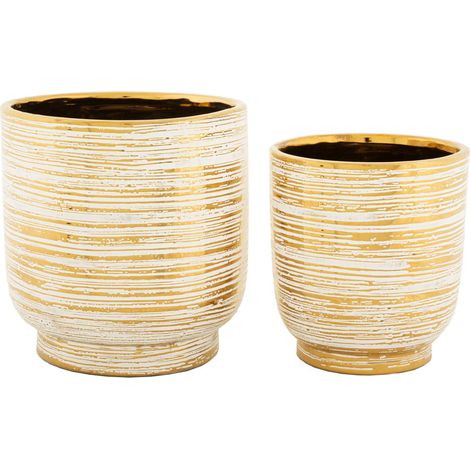 Portavaso da terra in ceramica bianca, Ø23x24-17,5x19 cm – Melody (1/5)
