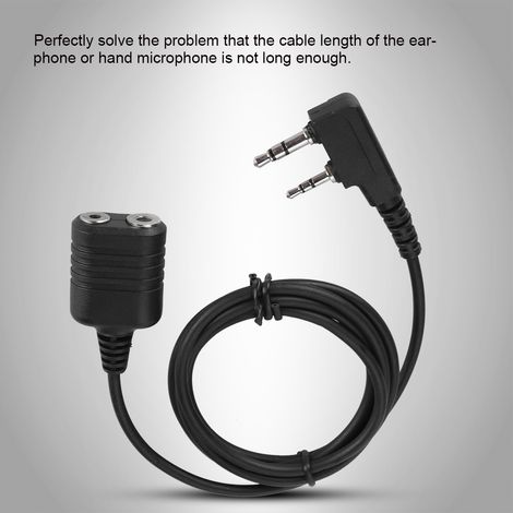 Verlängerungskabel für Handmikrofon mit 2-poligem K-Stecker für Kenwood Baofeng Walkie-Talkies (1/5)