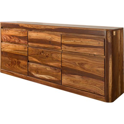credenza in legno di Shesham / Acacia 185x40x80 Noce cerato TORONTO 202