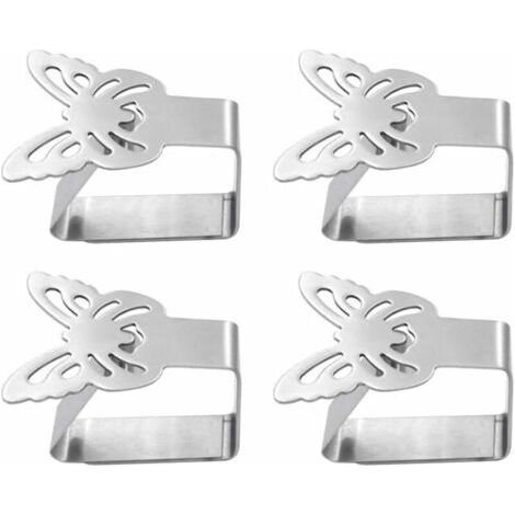 Juego de 4 Clips für mantel de Edelstahl, Clips für mantel, fundas für manteles (1/4)