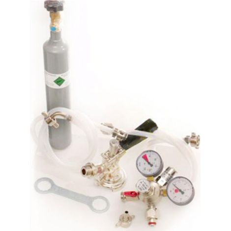 Zubehörpaket Pygmy mit Flach Fitting und 0,5 kg CO2 Flasche (1/3)