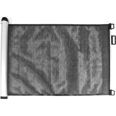 Cancelletto Bambini Barriera di Protezione Riavvolgibile 130x8x88 cm Fadi Luxe Nero (1/2)
