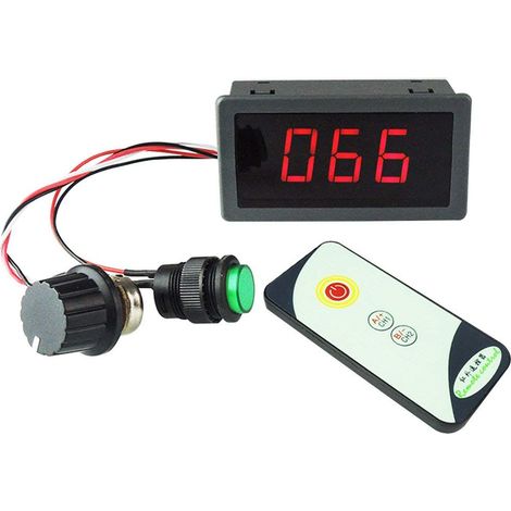 6V 12V 24V 5A PWM DC-Motordrehzahlregler mit LED-Digitalanzeige IR-Fernbedienungsregler