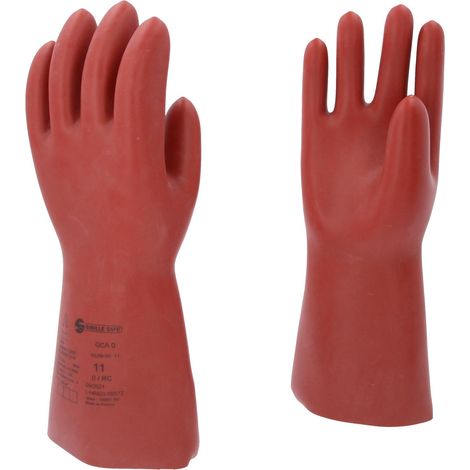 Guanto di protezione da elettricista con protezione meccanica e termica, taglia 11, classe 0, rosso (1/4)