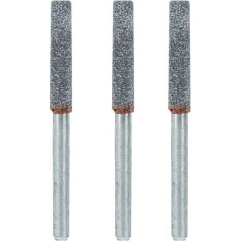 Jeffergarden Ajusteur de la Tronçonneuse de 3 Pcs pour Broyage des Bavures, des Pierres d'aiguisme de l'Oregon, un Fichier de Pierre en Diamant, 4 Mm, 532 Pouces, Outil d'aigrissement de l'Outil (1/5)