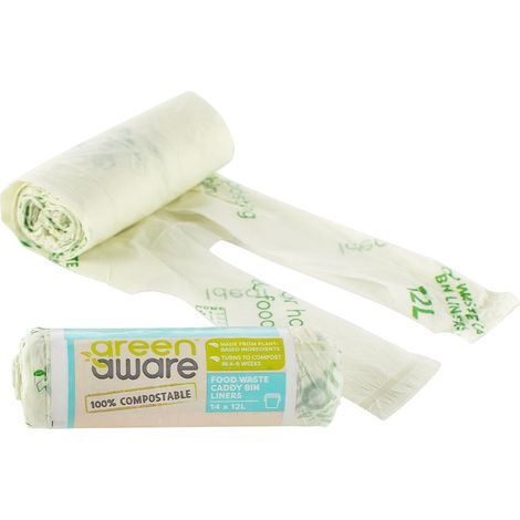 GreenAware kompostierbare Müllbeutel 12L 14 Stück (1/5)