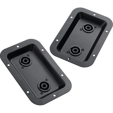 Boîtier de prise pour haut-parleur, 2 prises NL4FC, plaque de connexion Speakon 4 pôles pour haut-parleur de scène, audio pour voiture/maison, bricolage (lot de 2) (1/5)