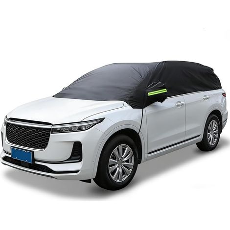 Universal Car Cover SUV Half Cover for All Seasons Protection Against Rain, Dust, Sun and Leaves Black