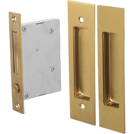 Lot de 2 poignées porte encastrées en acier inoxydable doré 12 x (1/5)