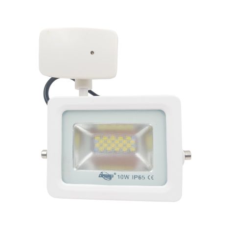Driwei projecteur led 10w avec capteur de mouvement PIR cre'pusculaire 6000 K lumie're blanche froide support de montage inclus