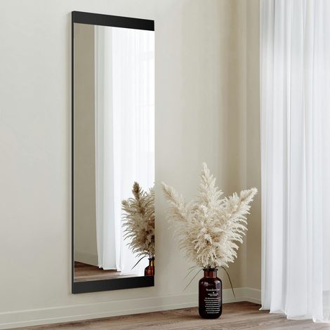 Miroir rectangulaire noir à suspendre ou poser 120 cm CODY (1/5)
