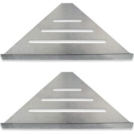 Eckduschablage fürs Badezimmer, 2er-Set aus Edelstahl, hochwertiges, modernes Eckdesign, Wandmontage und einfache Installation, Ablagehalterung (1/5)
