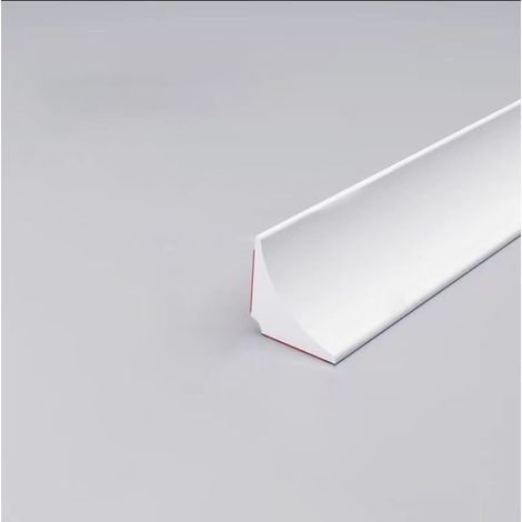 Bande imperméable blanche pour salle de bain, bande de fixation flexible d'angle, bande de chant autocollante de 2 m, 1,5 x 1,5 cm