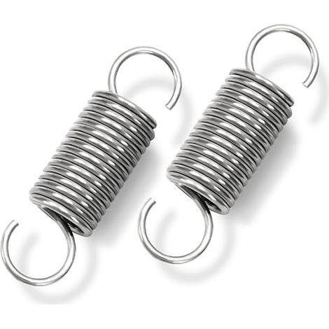 Traction Spring 60 mm Tension Springs with Hooks Stainless Steel Springs Wire Diameter 2 mm Outer Diameter 16 mm Force 8.8 kg (1/2)