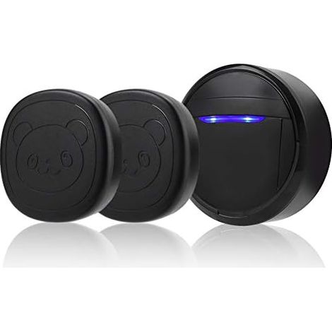 2 Émetteurs 1 Récepteur Sonnette Sans Fil Tactile Étanche IP55 55 Melodies Pour Maison Extérieur