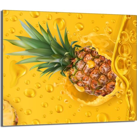 Protezione per piano cottura in vetro 60x52 Ananas (1/5)