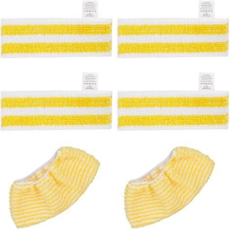 Pack of 6 replacement microfiber cloths for Karcher Easyfix SC 1, SC 2, SC 3, SC 4, SC 5 steam cleaners, 4 wipes and 2 caps (1/5)