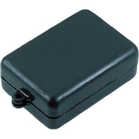 Boîtier Étanche - 54 x 37 x 21 mm - Avec Langue - Fermeture À Vis - Noir - 1 Pièce