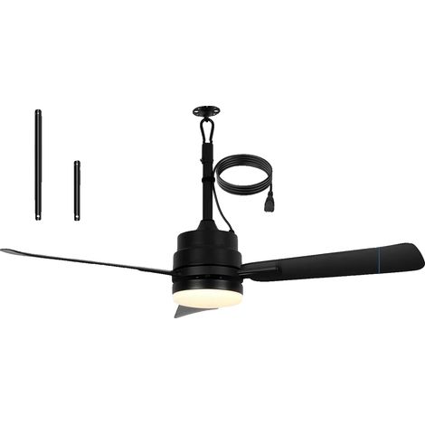 Deckenventilator, modernes Design, intelligente Steuerung, Schwarz, EU-a (1/2)