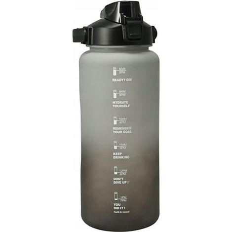 2-Liter-Trinkflasche mit motivierender Messskala, Sportflasche mit Griff (1/3)