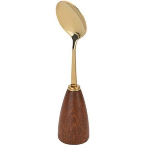 Ensemble Vaisselle - Acier Inoxydable Et Bois - Pour Service Aliments Et Desserts - Compatible Lave-Vaisselle - 12 Pièces (1/5)