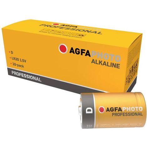 AgfaPhoto  Professional LR20 Batteria Torcia (D) Alcalina/manganese 1.5 V 10 pz.