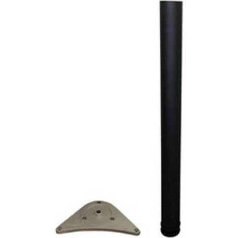 4 x PIEDE P/TAVOLO ACCIAIO D 60XH710 MM NERO