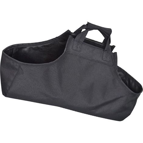 Grand sac à bûches en toile avec poignées - Rangement pour bûches, pour le camping, les barbecues et la cheminée - Sac à bûches autoportant et solide (1/5)