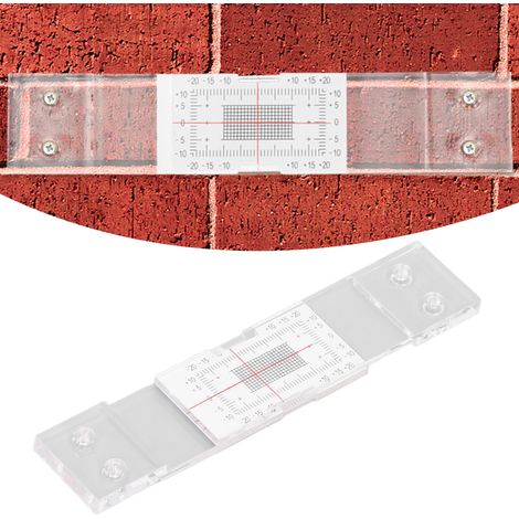 Panneau de contrôle des fissures murales type exportation, règle d'inspection, règle de mesure des fissures d'ingénierie, fissuromètre avec rainure de limitation, moulage monobloc (1/5)