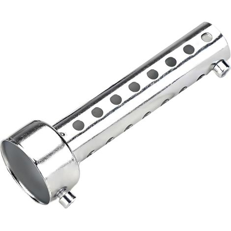 Silencieux d'échappement moto, silencieux turbo sound, 1 pièce, 45 mm, argent, adapté au diamètre du tuyau d'échappement 43 mm - 45 mm (1/5)