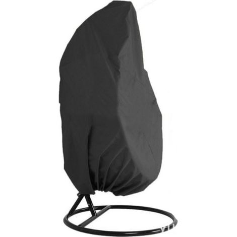 Fauteuil suspendu d'extérieur - Fauteuil ovoïde imperméable avec nœud en corde résistante, 115 cm de diamètre x 190 cm de hauteur