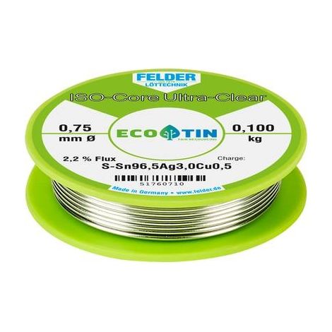 Felder ISO-Core Ultra Clear SAC305 hilo de soldadura transparente